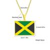 Jamaica Enamel National Map Flags Waterproof  Non Tarnish Stainless Steel Jewelry Necklaces Pendant  for Women Men