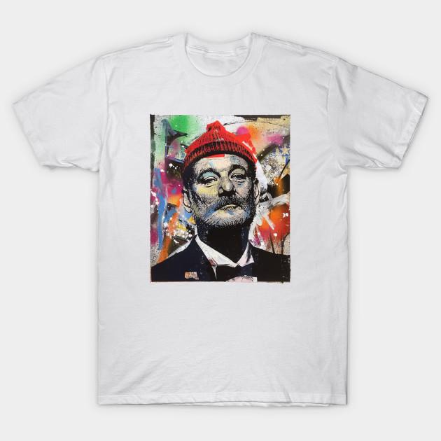 Men Black Print T-shirt Bill Murray Art Design No-Cut Transfer Paper Print Cotton Tshirt XL белый