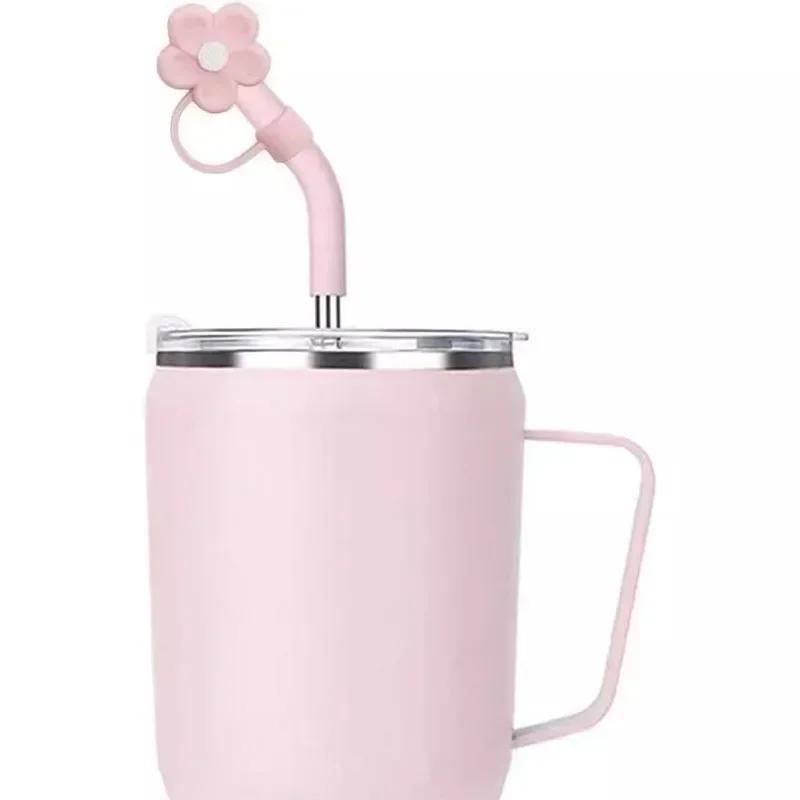 2026 New Flower Silicone Straw Covers for Stanley Cup 40oz 10mm Tumbler Cups Splash Proof Straw Toppers Kawaii