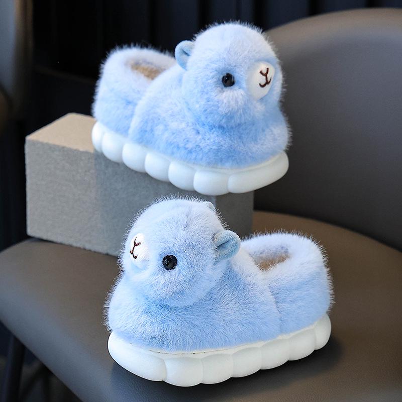 

Family Matching Cotton Winter Shoes: Hand-Knitted Cartoon Slippers for Men, Women, and Kids Size 24/25, Length 15.0CM