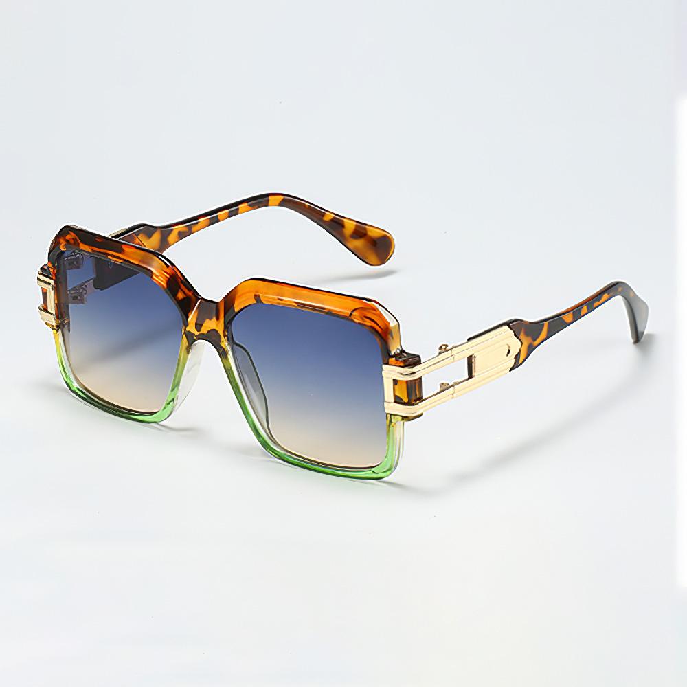 

Винтажные солнцезащитные очки для женщин, квадратные очки с леопардовым узором и коричнево-золотистыми акцентами, женские солнцезащитные очки, женские очки