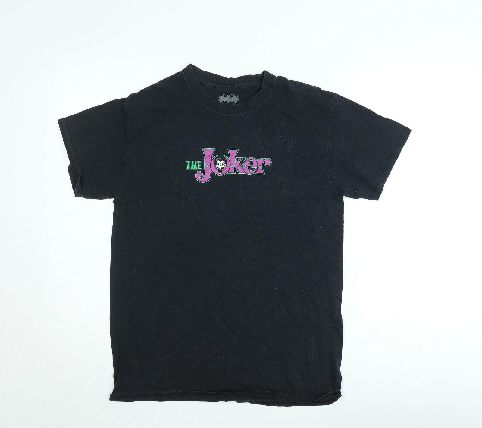 Batman The Joker Black Graphic T-Shirt Mens Medium Cotton DC Comics 3XL