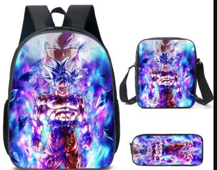 Primary And Secondary School Students Dragonball Schoolbag Three-Piece Cartoon Animation Backpack