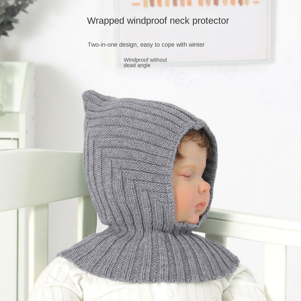 Protection du cou Bonnets pour bébé Col coupe-vent Pull Bonnet Garçon Fille Nourrisson
