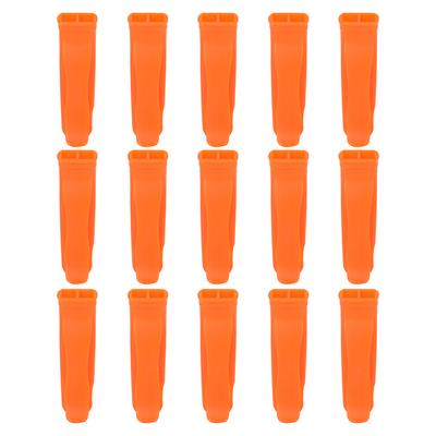 15PCS PP Plastic Bright Orange Outdoor Emergency Survival Warning Safety Rescue Sports Playground Prompt Whistle