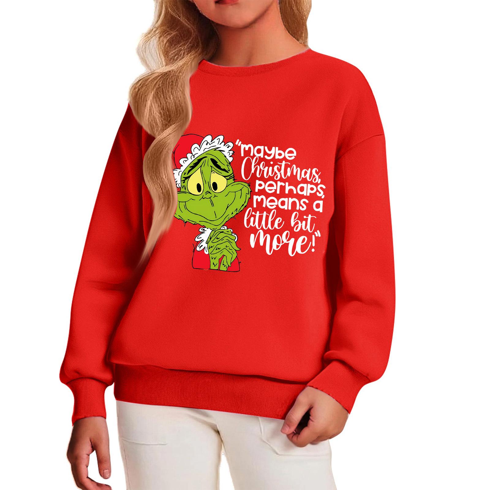 

Детский повседневный пуловер с круглым вырезом и принтом, с длинными рукавами и капюшоном 110 красный