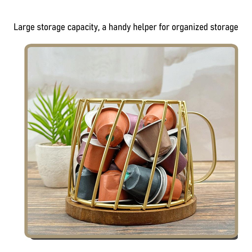 Coffee Capsule Storage Basket Coffee Pod Basket Versatile Large Capacity Coffee Pod Holder Organizer for 35 Coffee Capsules