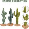 ARTIBETTER 3pcs Artificial Cactus Green Simulated Cactus Artificial Sand Decor Faux Succulent Decor Fake Cacti Plants Table Ornament Centerpieces for