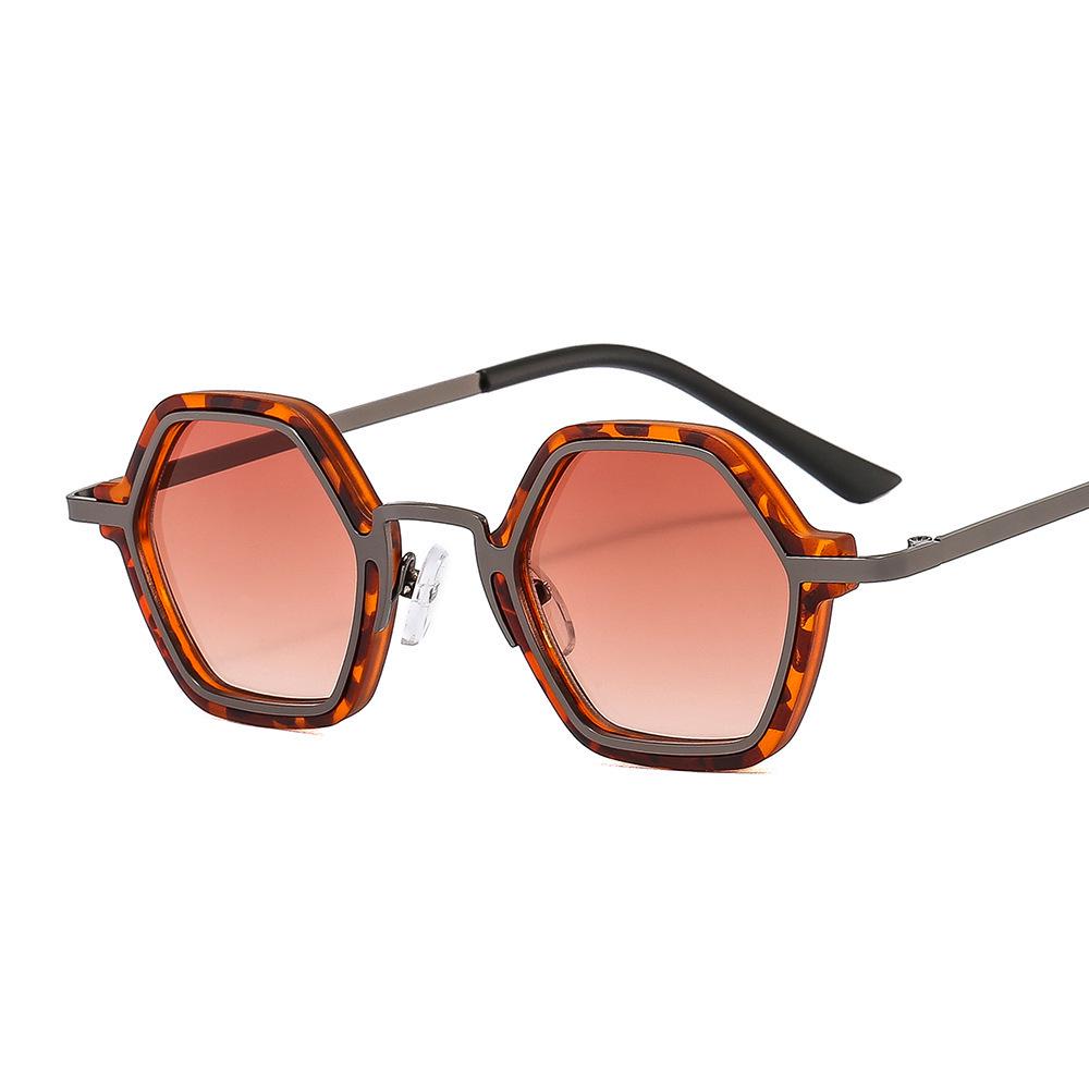 Trendy Women's Retro Round Frame Anti-UV Sunglasses