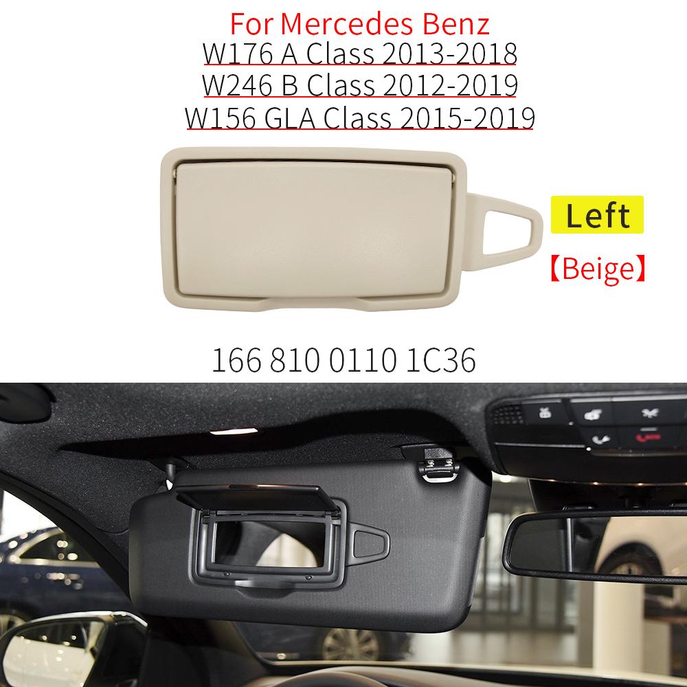 For Benz W246 W176 W156 W117 Car Interior Front Sun Shade Visor Makeup Cosmetic Mirror Cover For Mercedes A B CLA GLA Class