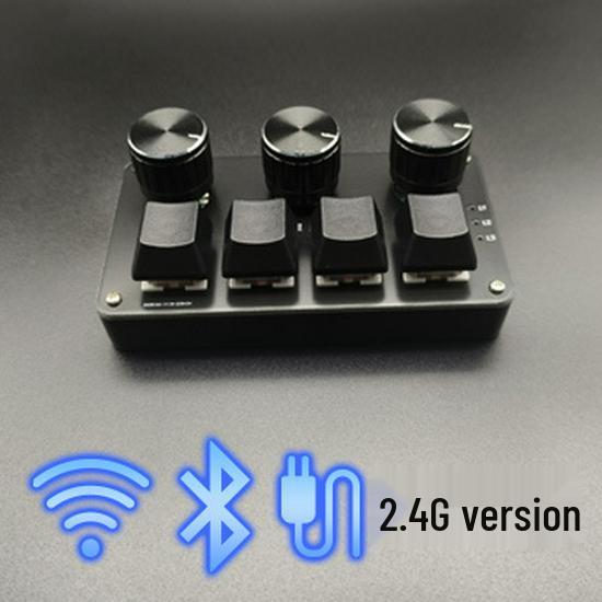 USB Wired/Wireless Bluetooth Multimedia Controller: Custom Mini Keyboard & Computer Speaker Control