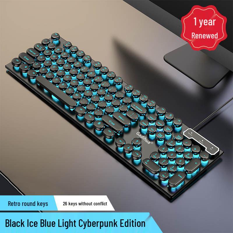 USB Wired Mechanical Feel Keyboard for Gaming and Office