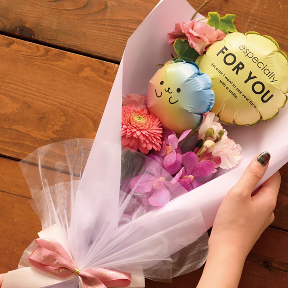 Heads Balloon W80 X D45 X H80mm Length 10 3 Assorted HEADS Picks, (Total 600mm), Small, Picks, Rainbow, Designs, Round, BLN-FPS4