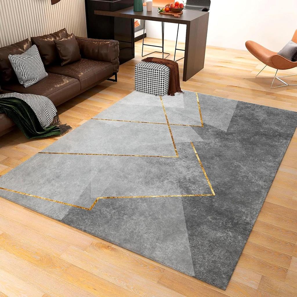 1PC Nordic Light Luxury Art Carpet Living Room Home Office Store Decorative Floor Mat Non-Slip Bedroom Area Carpet