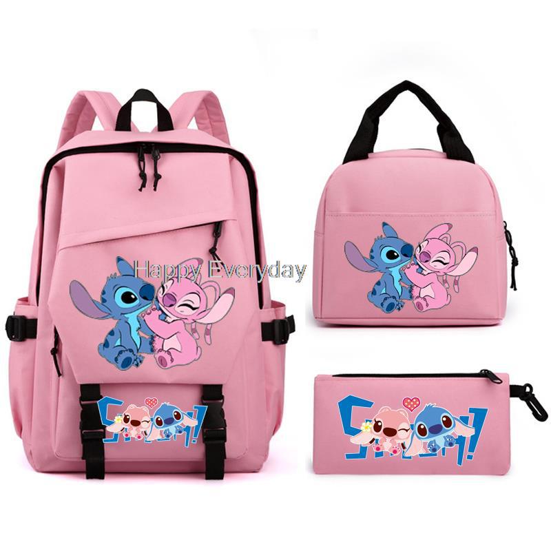 School Bag Female Male Student Backpack Cartoon Laptop Youth Backpack 3-Piece Set