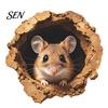Childlike Room Wall Decorations 3D Realistic Mouse Hole Sticker, Cute Rat Burrow Decal, Nursery Stickers Self-Adhesive Removable Decor for Kitchen