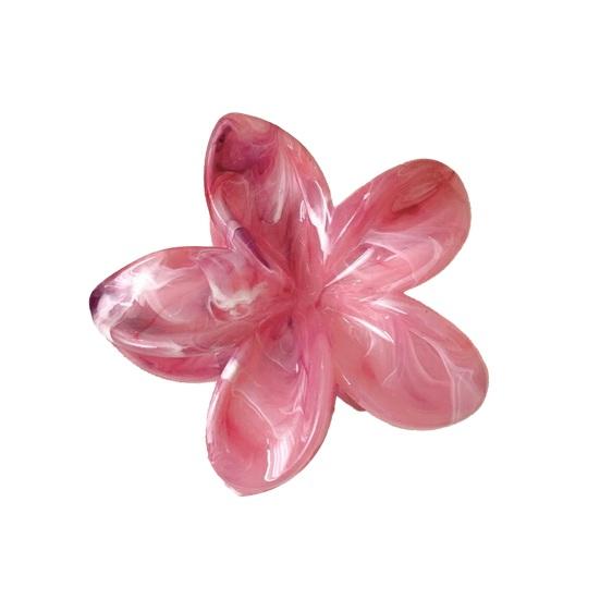 

Hair Claw Flower Shape Stable Grip Summer Back Head Hair Clip Vibrant Color Non-Slip Shower Hair Claw Hair Accessories B