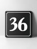 Metal House Number Sign, Black White Contrast, Outdoor Wall Decor for Home Street
