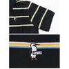Chums Booby Border Polo Shirt Playful Striped Short Sleeve Tops Casual Unisex 2025 Spring Summer
