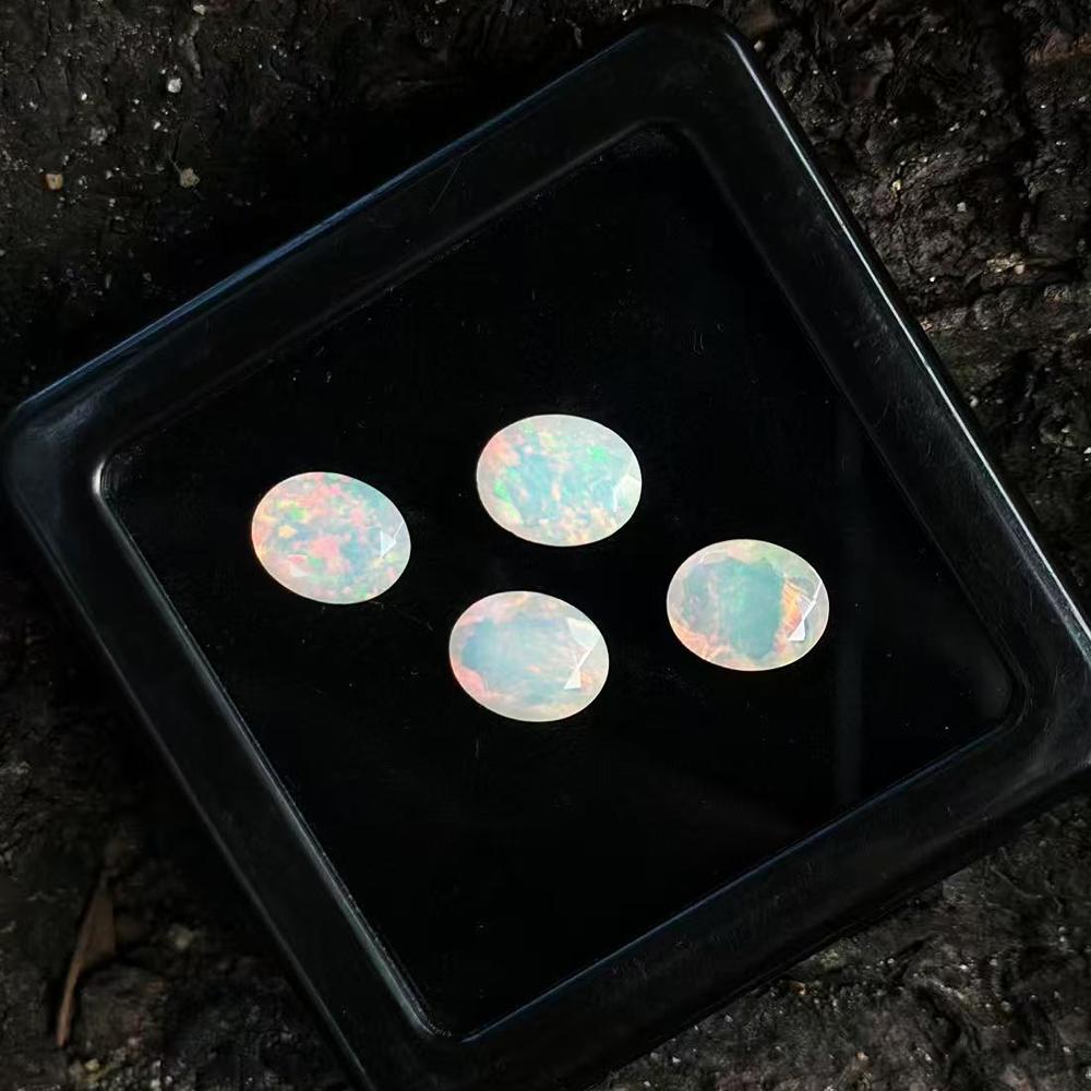 Natural Ethiopia Opal Oval Cut Loose Gemstones for DIY Silver and Gold Jewelry Making