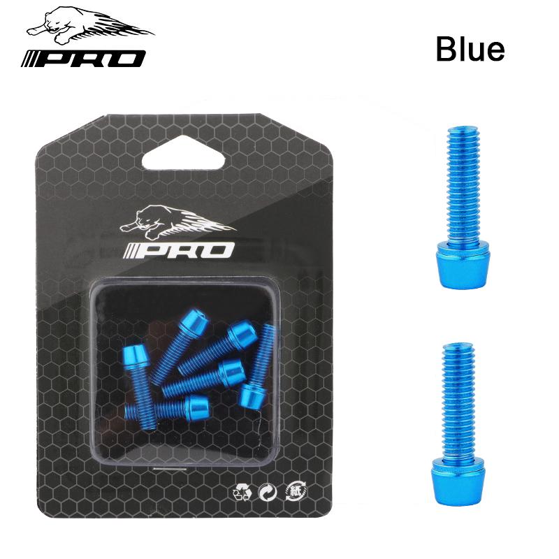 IIIPRO Mountain Bike Stem Screw MTB Aluminum Screws Bolts for Bicycle Power M5*18MM With Washer Handlebar Bolt Cycling
