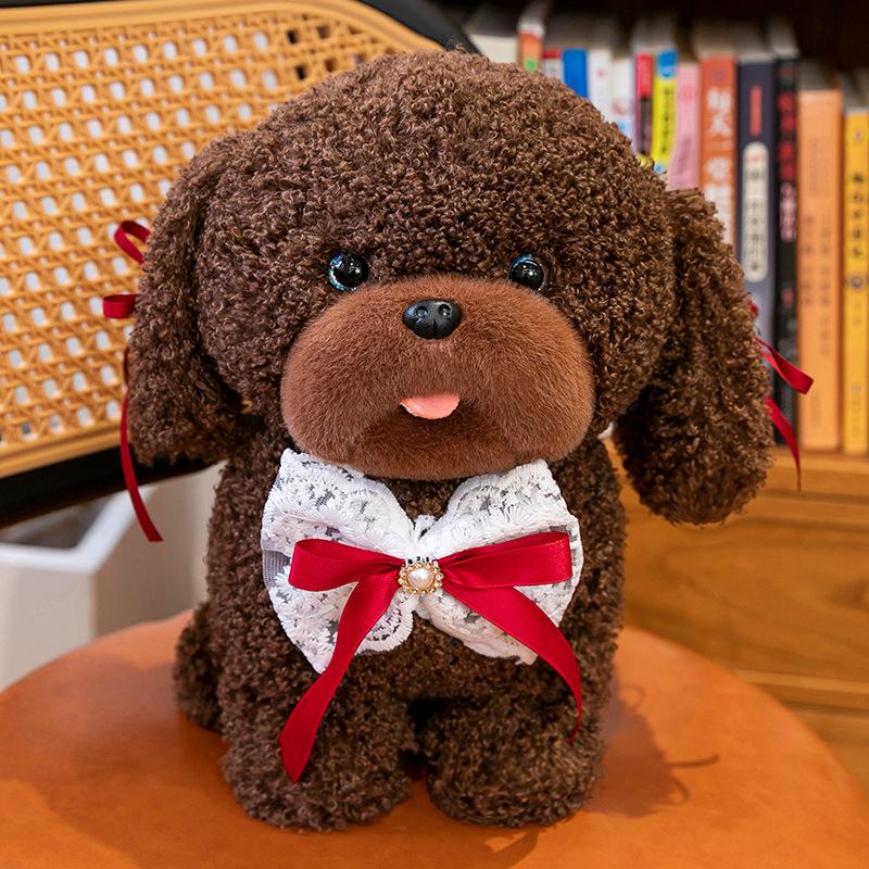 

Милый Титьковый Бантик Кудрявый Плюшевый Игрушечный Плюшевый Мишка Собака Девочка Сопровождение Милый Питомец Коготь Машина Напольный Толкатель Подарок 22cm【0.14kg】