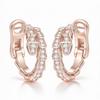 925 Sterling Silver Snake Design Hoop Moissanite Earrings D VVS1 Fine Jewelry For Women Party Daily Gift