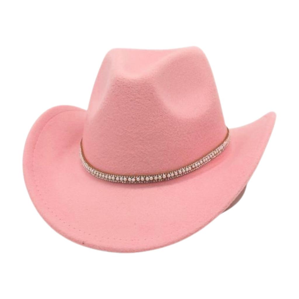 Tibetan Jazz Hat Woolen Shiny Belt Celebrity Style Retro Cowboy Hat Western Cowboy Hat