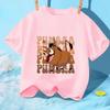 Y2k Animal Graphic Kids Tshirts Summer Short Sleeve Tees Cartoon Boys Girls Clothes Kawaii