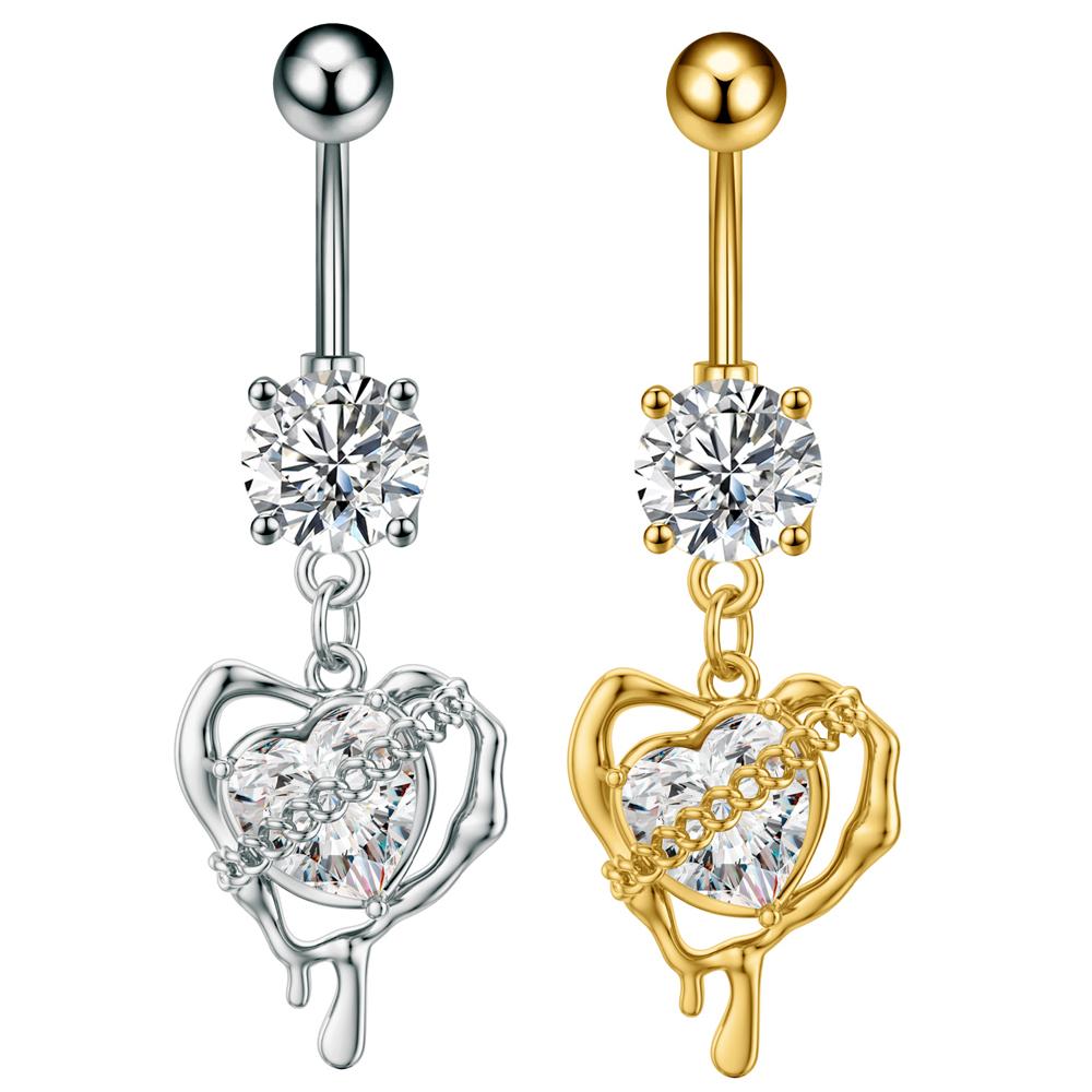3/5 Reverse Crystals Faux Fake Belly Button Ring Belly Piercing Nombril Clip On Umbilical Navel Cartilage Clip Body Jewelry Gift