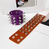 European American Punk Style Spike Rivet Gothic Leather Bracelet