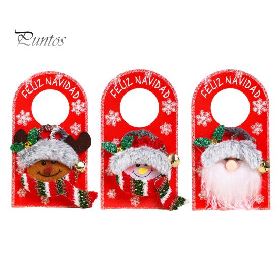 

3 шт. рождественские дверные ручки подвесные украшения милый Санта-Клаус снеговик лось фетровые украшения веселое Рождество внутренние дверные ручки знаки для дома и отеля D