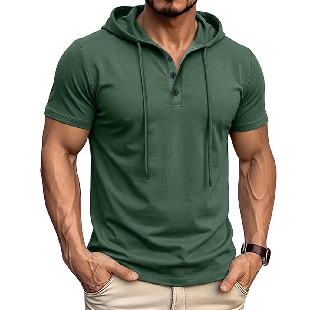Herren Polohemden Kurzarm Mit Kapuze Klassische Passform Polohemden für Herren Stilvolle T-Shirts für Herren Übergroße T-Shirts für Herren