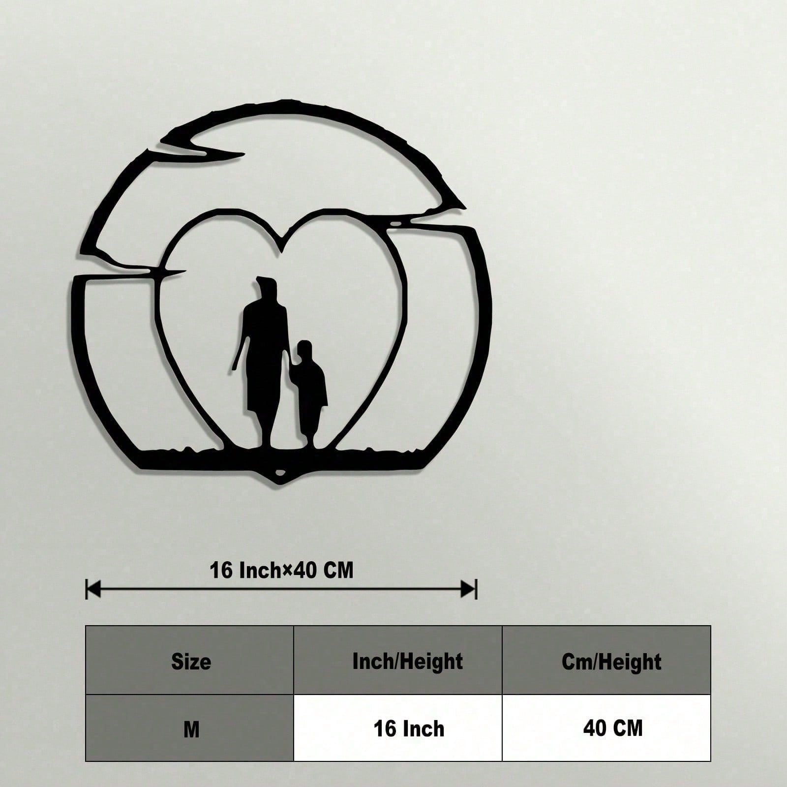 

Vintage Family Silhouette Iron Wall Art Heart Sun Metal Home Office Decor Gift різнокольоровий