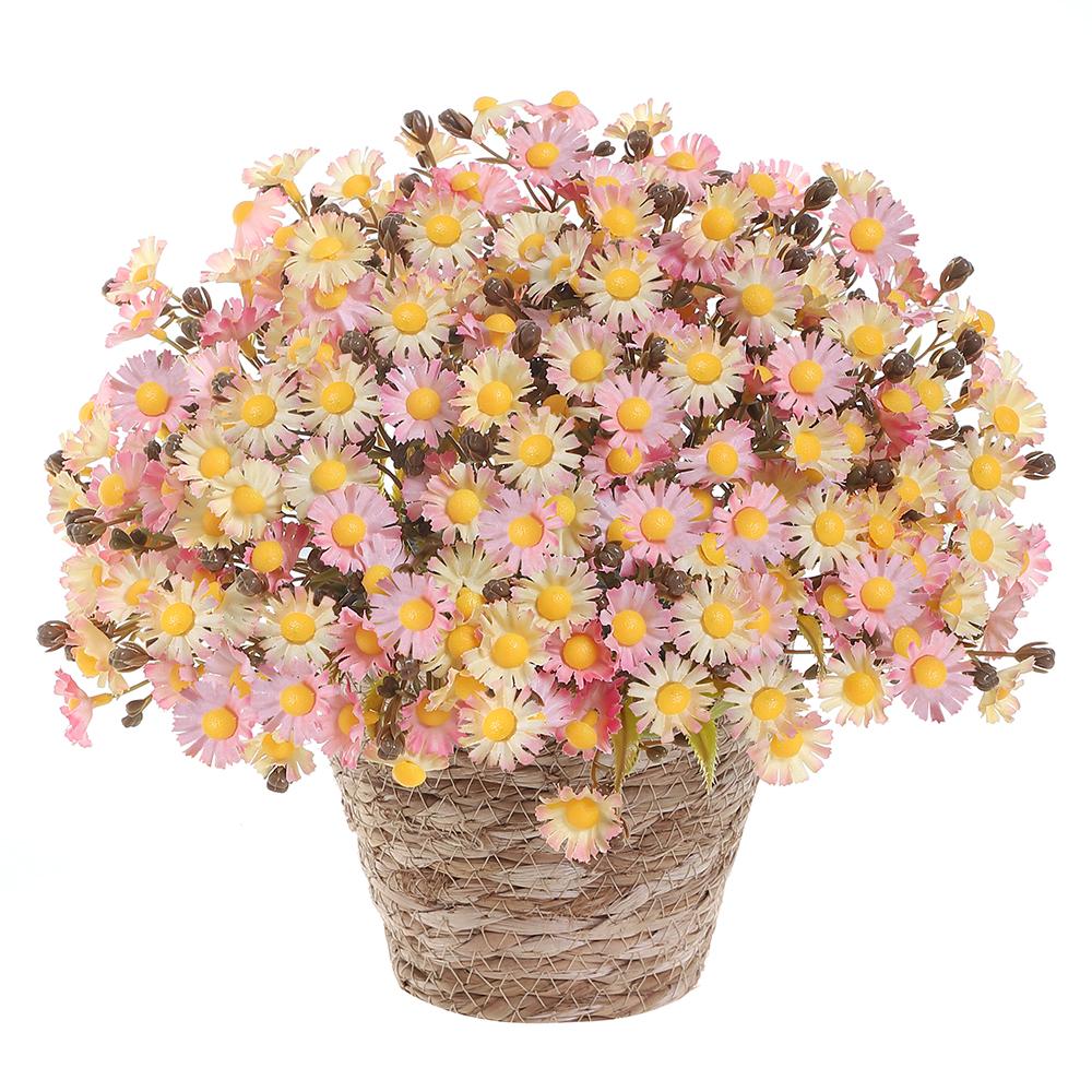 

33cm Artificial Daisy Flower Fake Silk Bouquet for Home Room Decoration Party Garden Wedding Christmas Decor DIY Wreath Accessor 1Pcs розовый