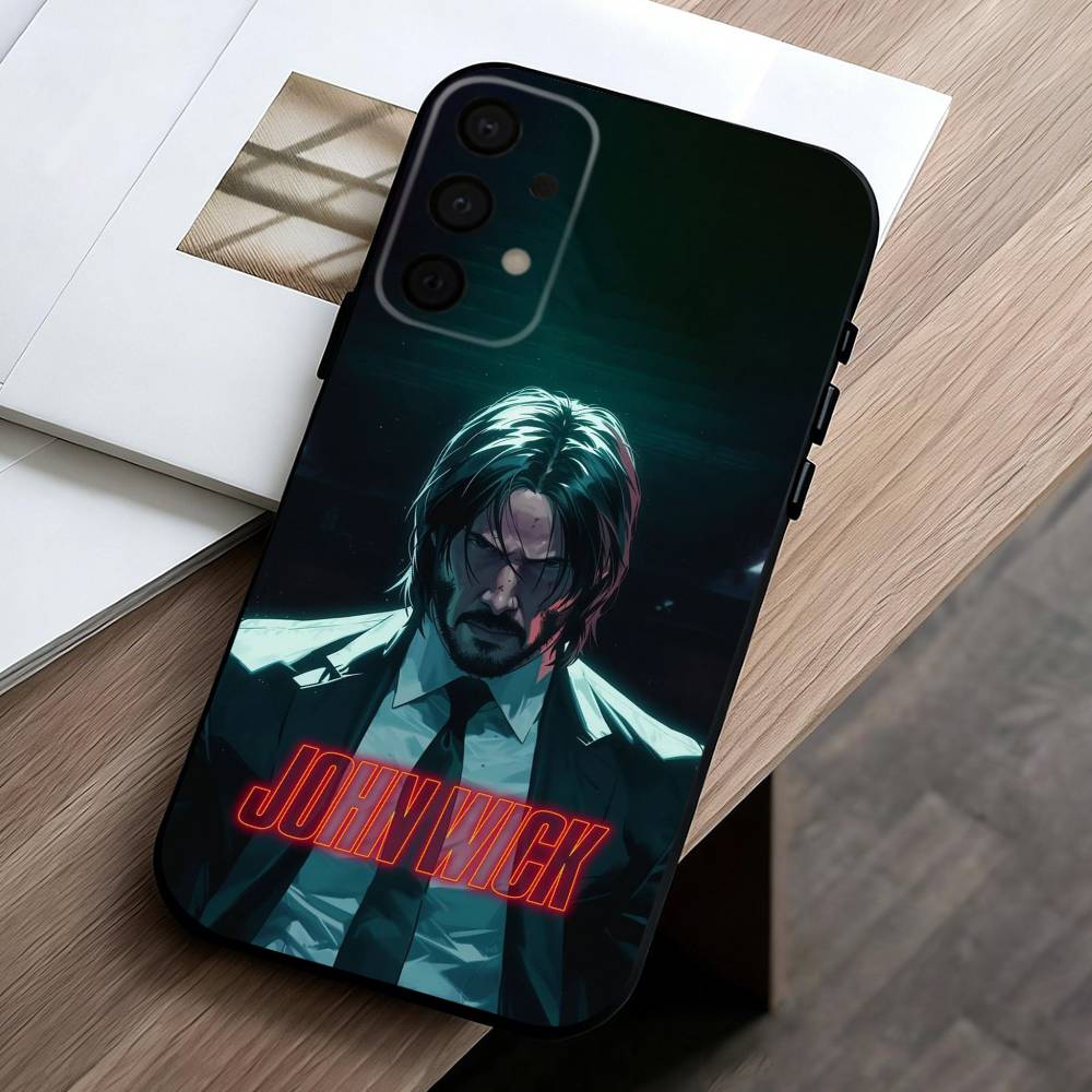M-Movie Character J-John W-Wick Phone Case For Samsung Galaxy A73,A72,A71,A70,A53,A52,A51,Others Soft Black Cover