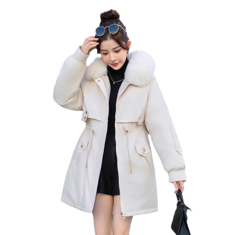 Large Size Pie Overcomes Women's Medium and Long Cotton-padded Clothes, Winter New Korean Version Fashion Cotton-padded Clothes, Piled and Thickened