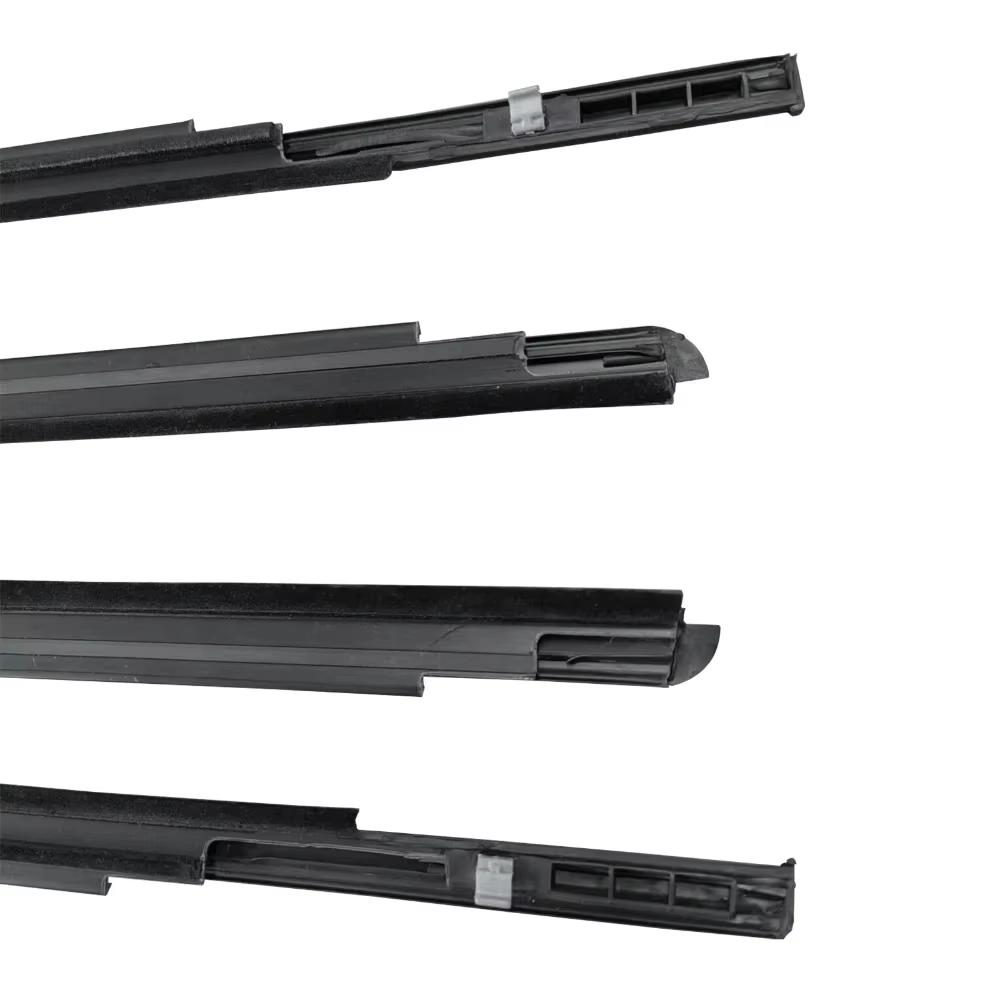4Pcs Window Weatherstrip for Toyota Yaris Hatchback 2006-2013 (4 Doors) Front Rear Outer Side Glass Rubber Sealing Strips Black