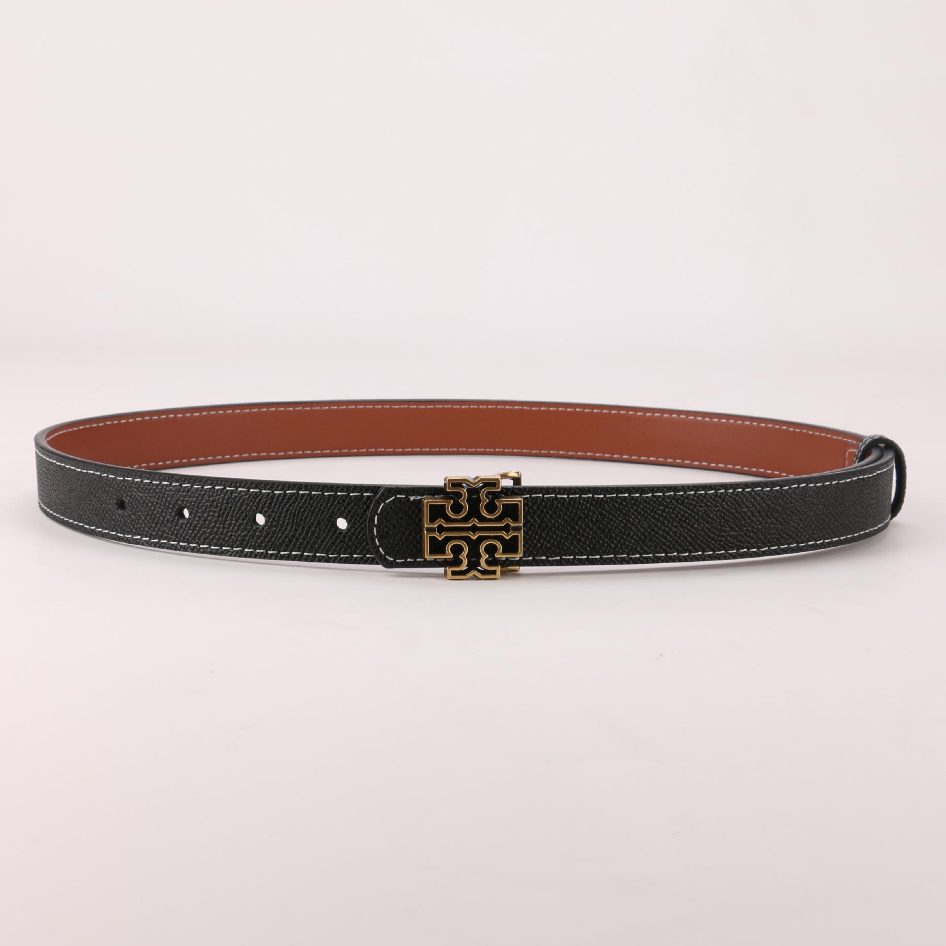 

Европейский и американский женский ремень из натуральной кожи: Высококлассный декоративный полый дизайн с гладкой пряжкой 105cm