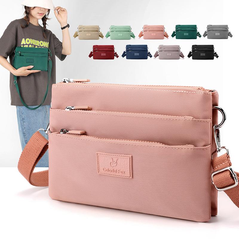Women's Crossbody Bag Large Capacity Multi-layer Shoulder Bag Japanese Simple Versatile Water-repellent Bag