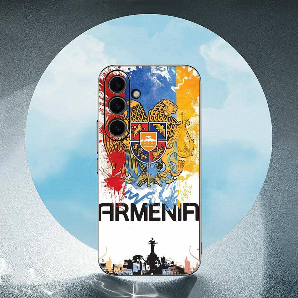 Armenia Albania Russia Flag Emblem Luxury Black Phone Case For Samsung Galaxy S23 S24 S25 Ultra S22 Plus S21