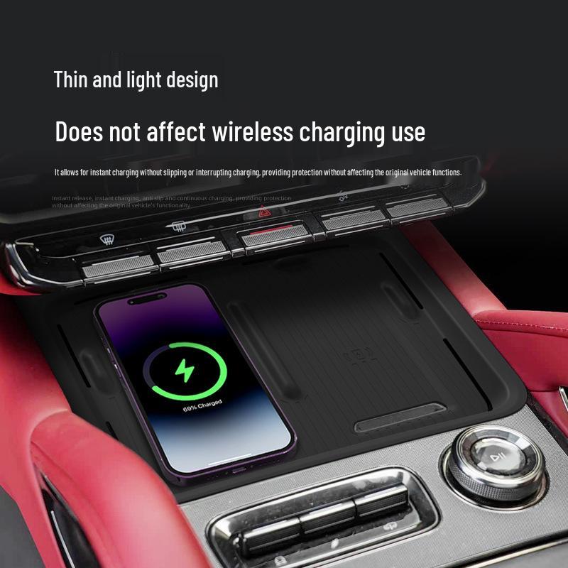 26-Model Compatible Zeekr 8X Wireless Charger Anti-slip Silicone Mat for Car Console Protection
