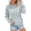 Women's Fashionable, Casual, Comfortable Round-neck, Hooded, Long-sleeved, Witch-print Warm Sweater