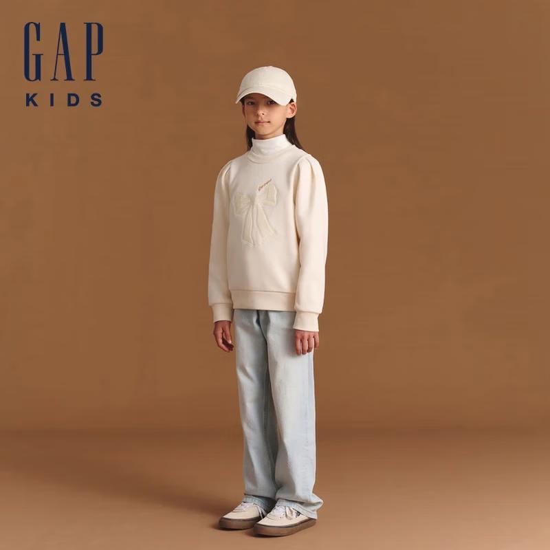 Gap Girls  Puff Sleeve Fleece Sweatshirt 90/52