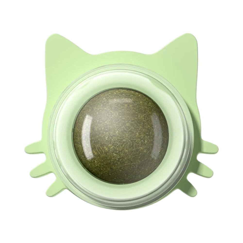 1-5PCS Catnip Wall Toy Ball Rotatable Kitten Lickable Chew Toys Teeth Cleaning Cat Bite Toy For Indoor Cat Kitten Pet Supplies