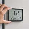 Magnetic Temperature Hygrometer Display Screen Table Clock Mini Bedside Desk Clock  Living Room