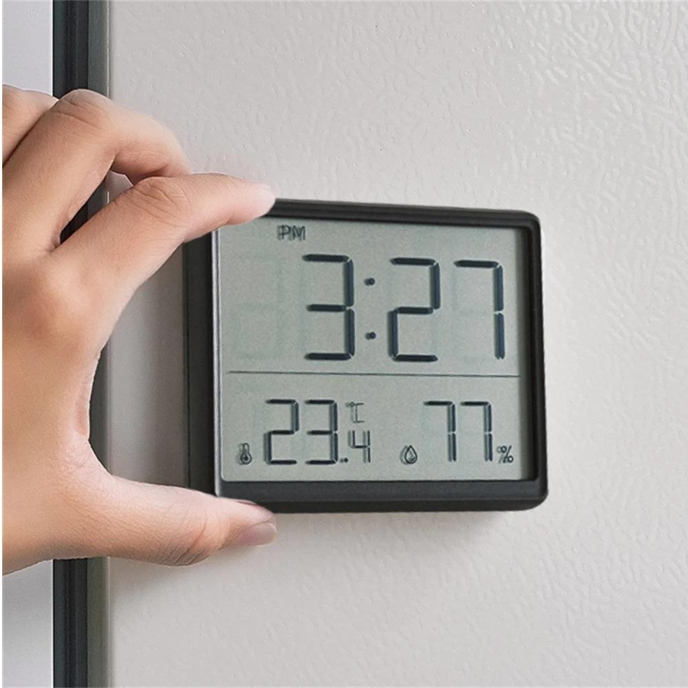 Magnetic Digital Alarm Clock Display Screen Table Clock Mini Temperature Hygrometer  Bedroom