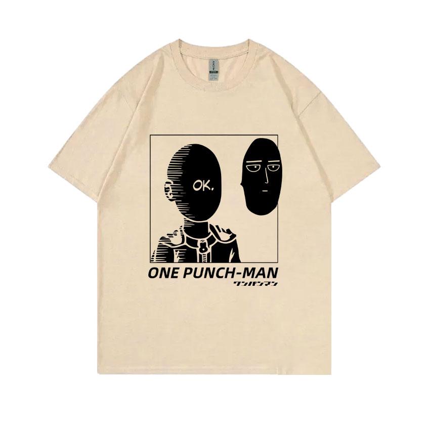 Anime One Punch Unisex Graphic Tshirt Saitama Egg Funny Tshirt Unisex Women Casual Oversized Streetwear Unisex Cartoon Unisexga T Shirts