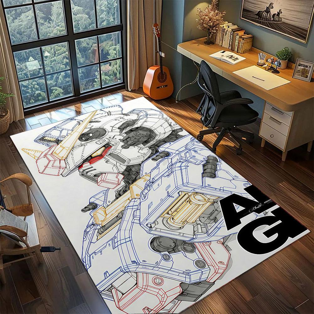 Gundam Models Carpet for Living Room Bedroom Home Decor Cool Movie Mat Play Floor Mat