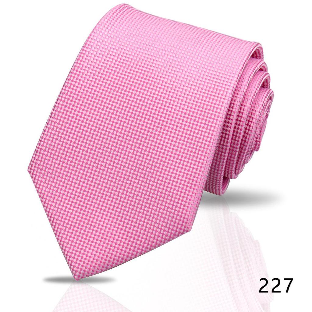 Men's High-Grade Black and Red Striped Silk Tie for Formal and Wedding Wear - 8CM